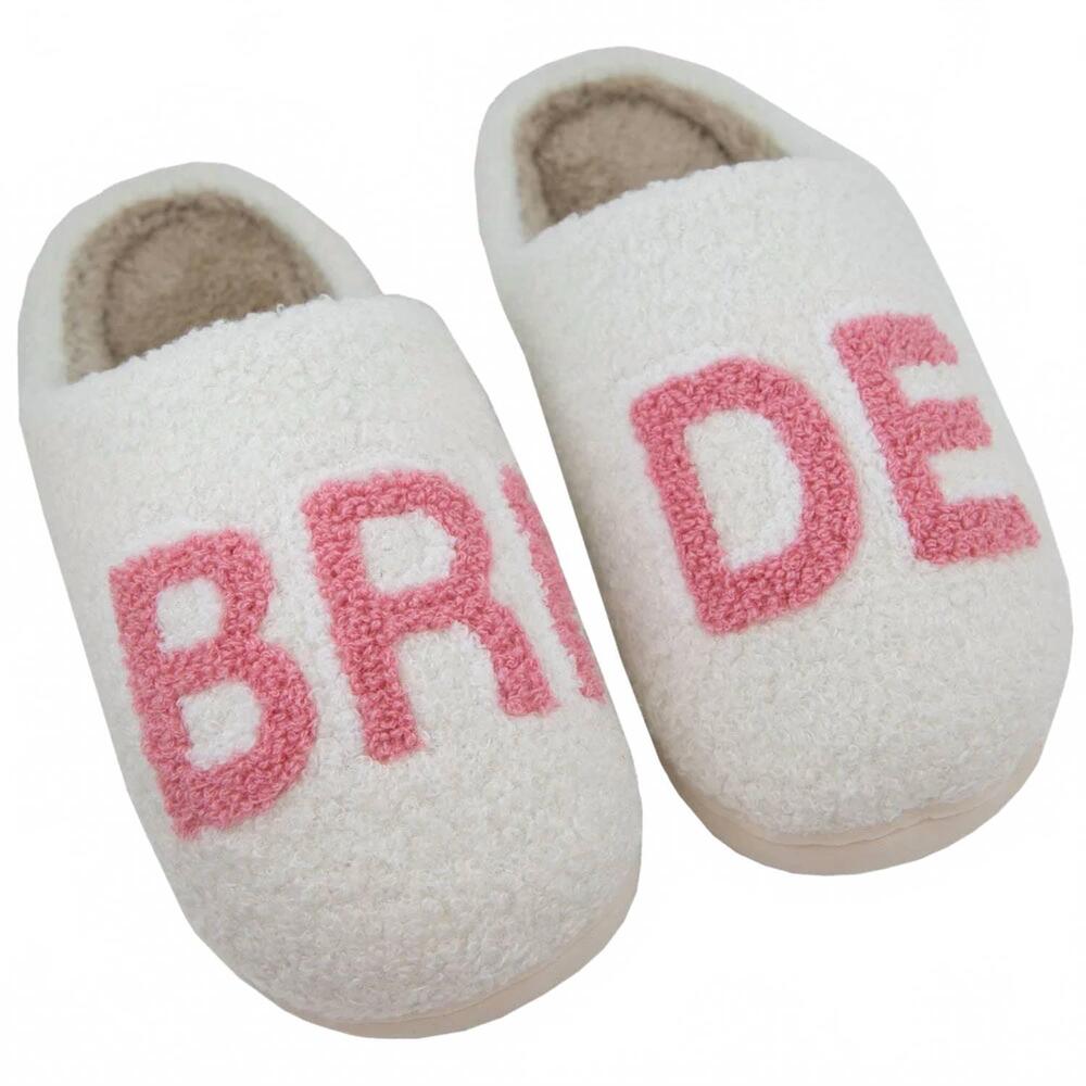NEW KATYDID women's bride fuzzy slippers in pink
